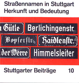Stra&szlig;ennamen in Stuttgart